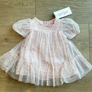 Cat & Jack Pink Baby Dress with Star Design